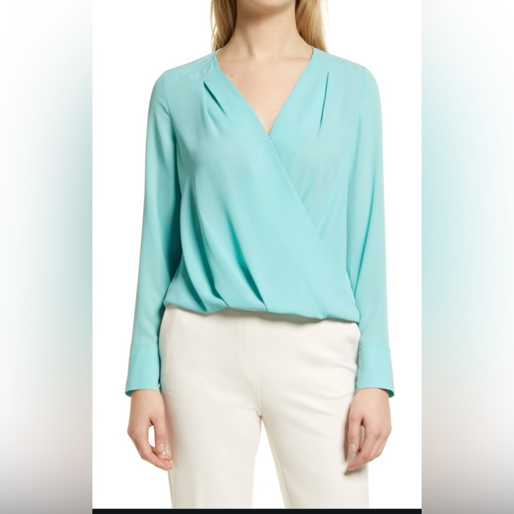 Cross Front Blouse | Medium | Teal Nile